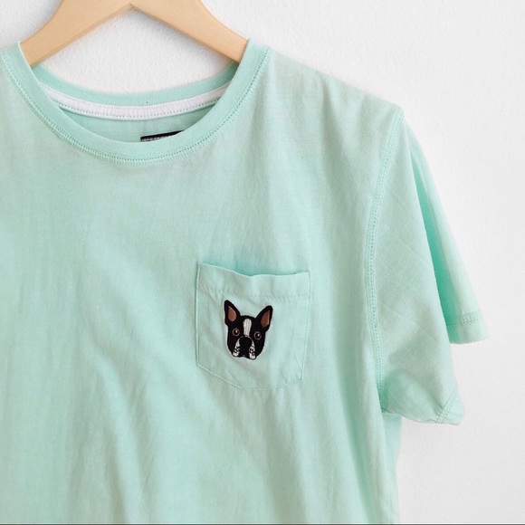 🌸4 for $10🌸 Mint dog patch pocket tee - Picture 2 of 3